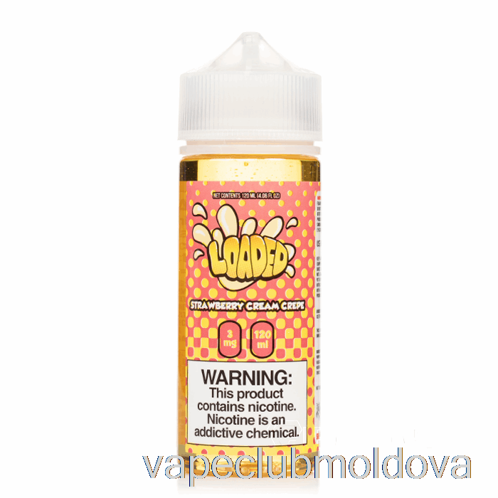 Vape Mod Crep De Căpșuni - E-lichid încărcat - Vapori Nemilos - 120ml 3mg
